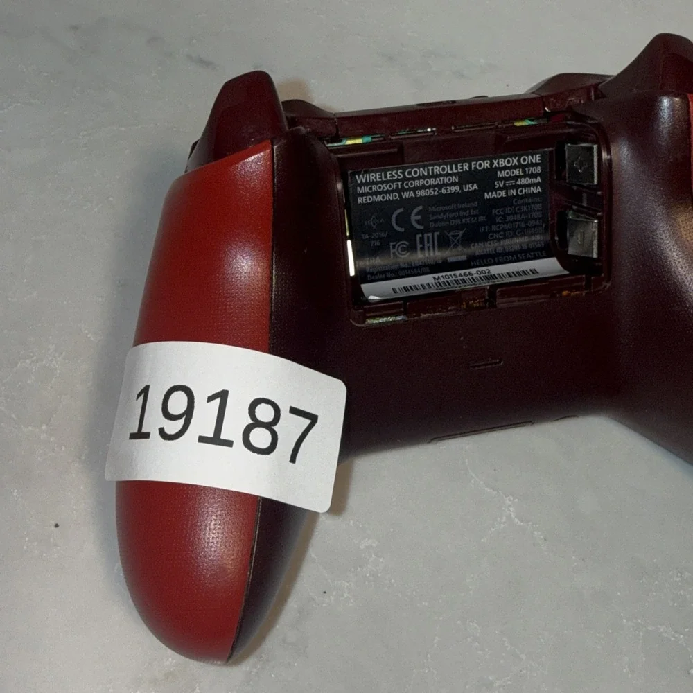 Xbox One Red Wireless Controller FOR PARTS/REPAIR As-Is